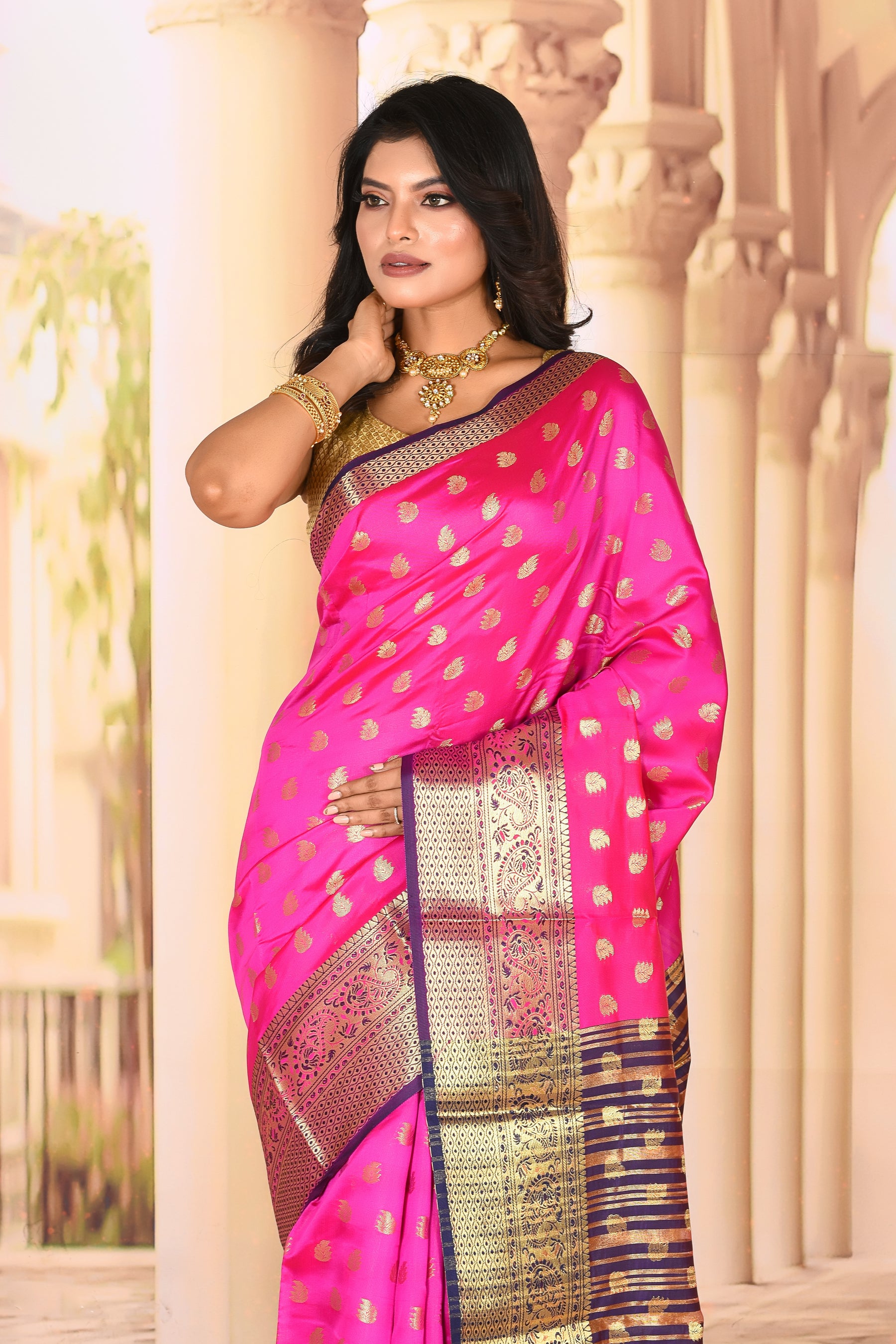 Rani Semi Silk Saree - Keya Seth Exclusive