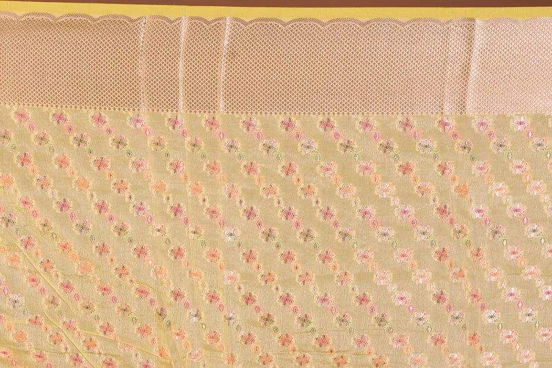 Lemon Yellow Art Silk Saree - Keya Seth Exclusive