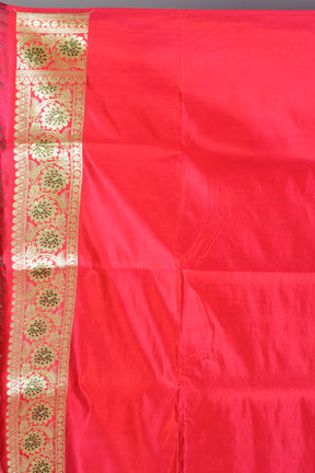 Red Banarasi Saree with Blouse Piece - Keya Seth Exclusive