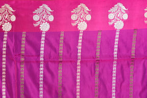 Magenta Blended Mashru Silk Saree - Keya Seth Exclusive