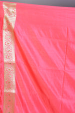 Load image into Gallery viewer, Peach Banarasi Saree with Blouse Piece - Keya Seth Exclusive
