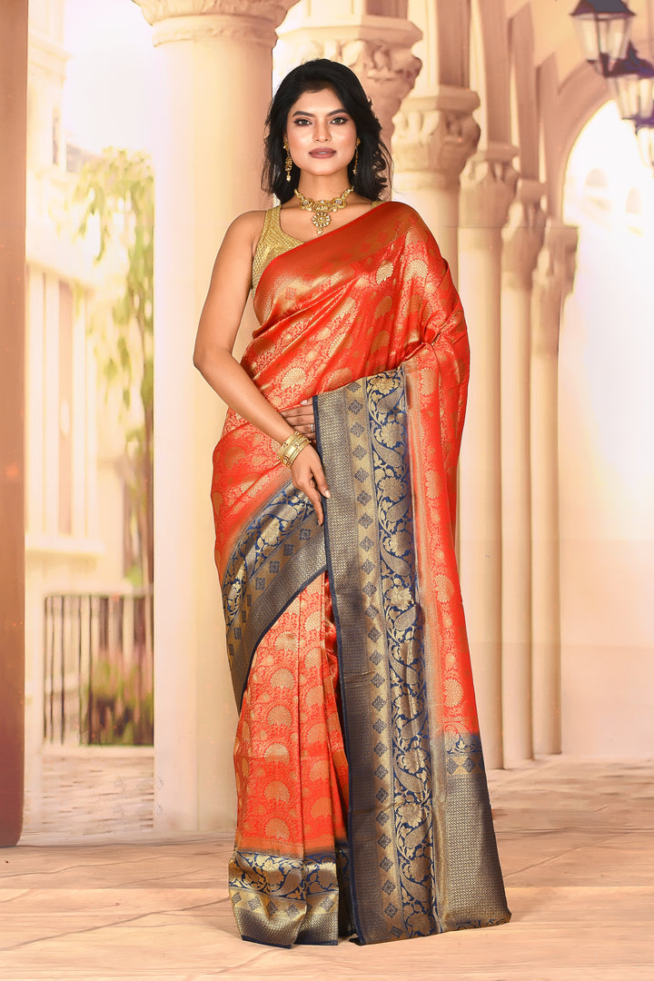 Elegant Red Semi Silk Saree - Keya Seth Exclusive