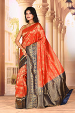 Load image into Gallery viewer, Elegant Red Semi Silk Saree - Keya Seth Exclusive
