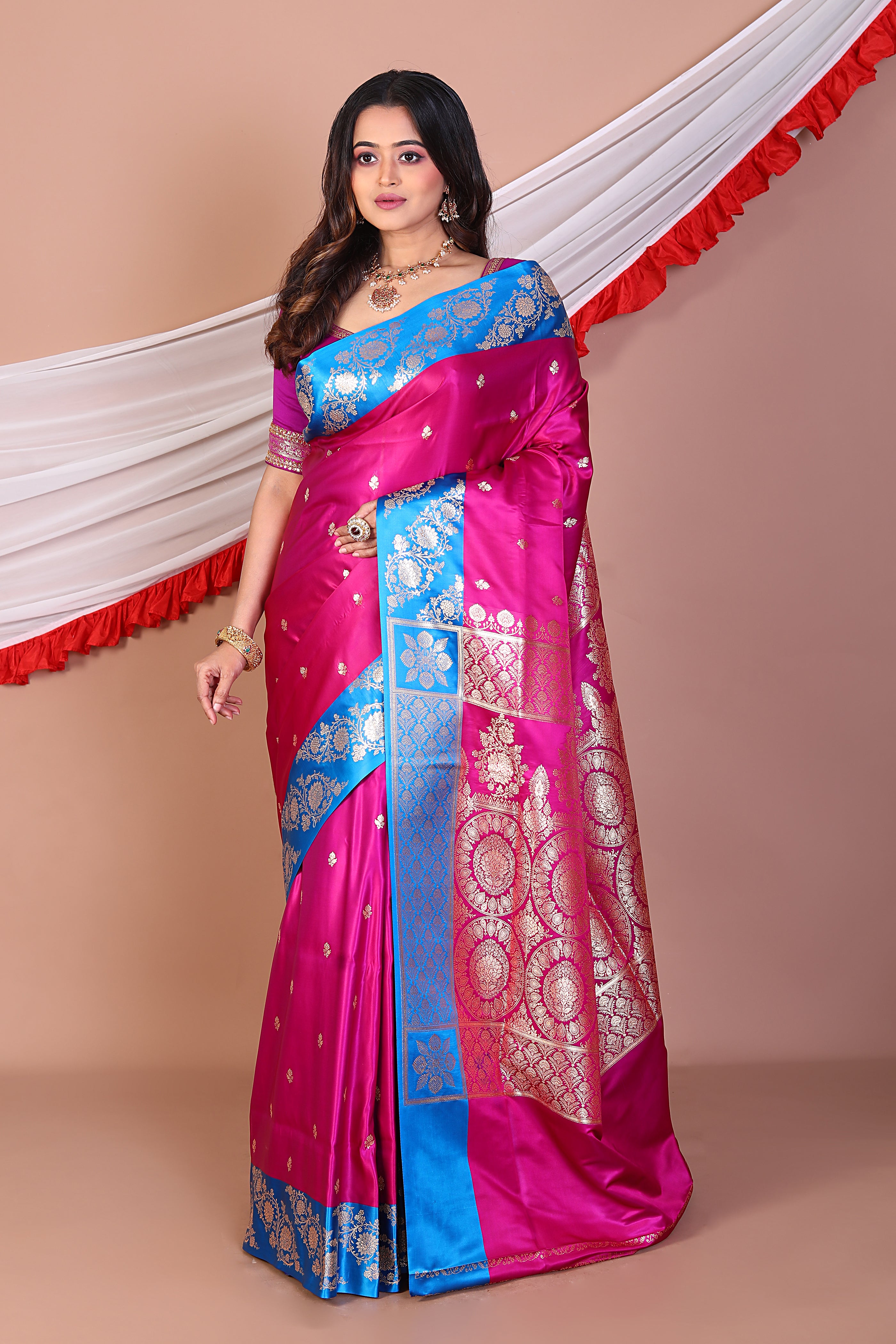 Rani Blended Mashru Silk Saree - Keya Seth Exclusive