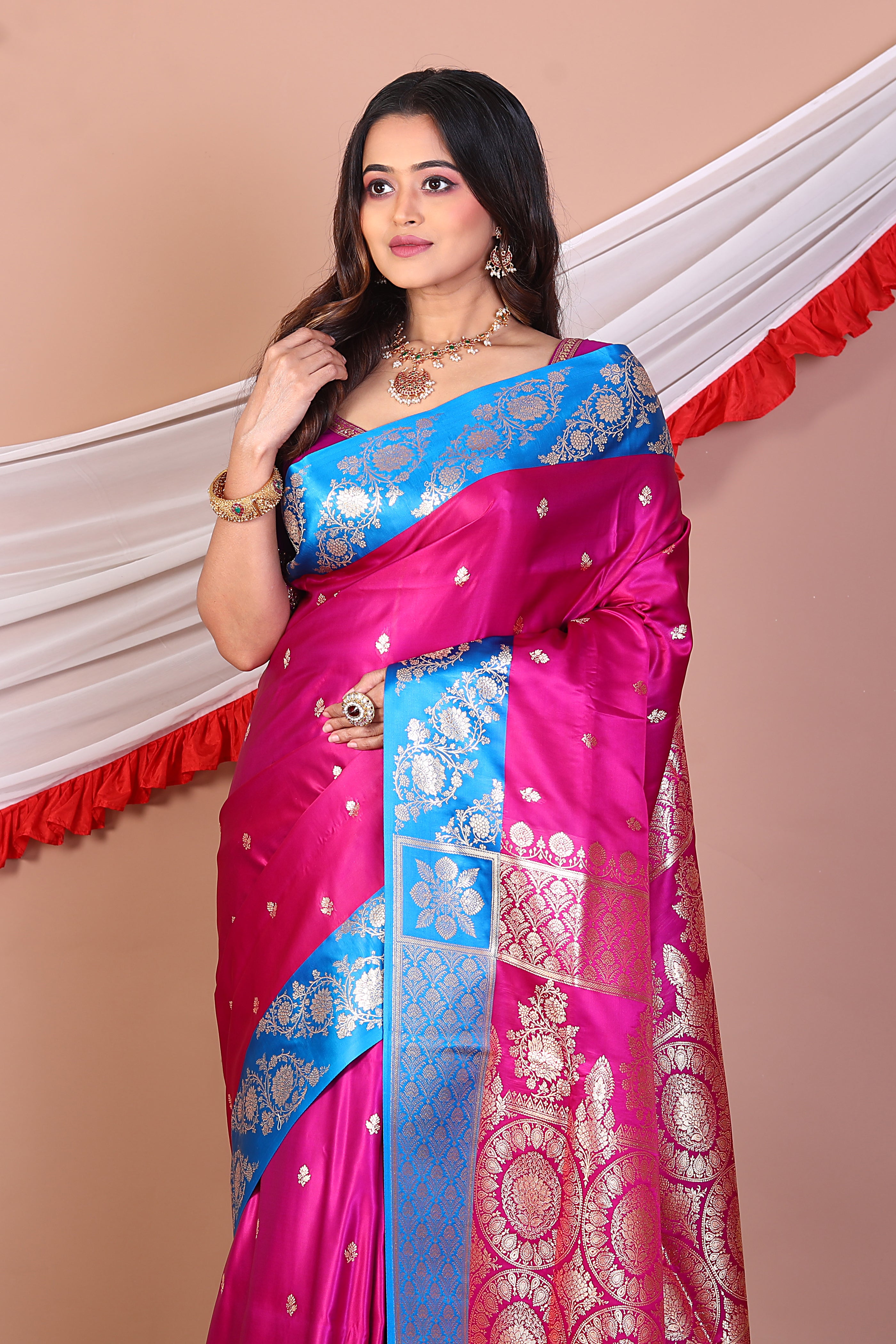 Rani Blended Mashru Silk Saree - Keya Seth Exclusive