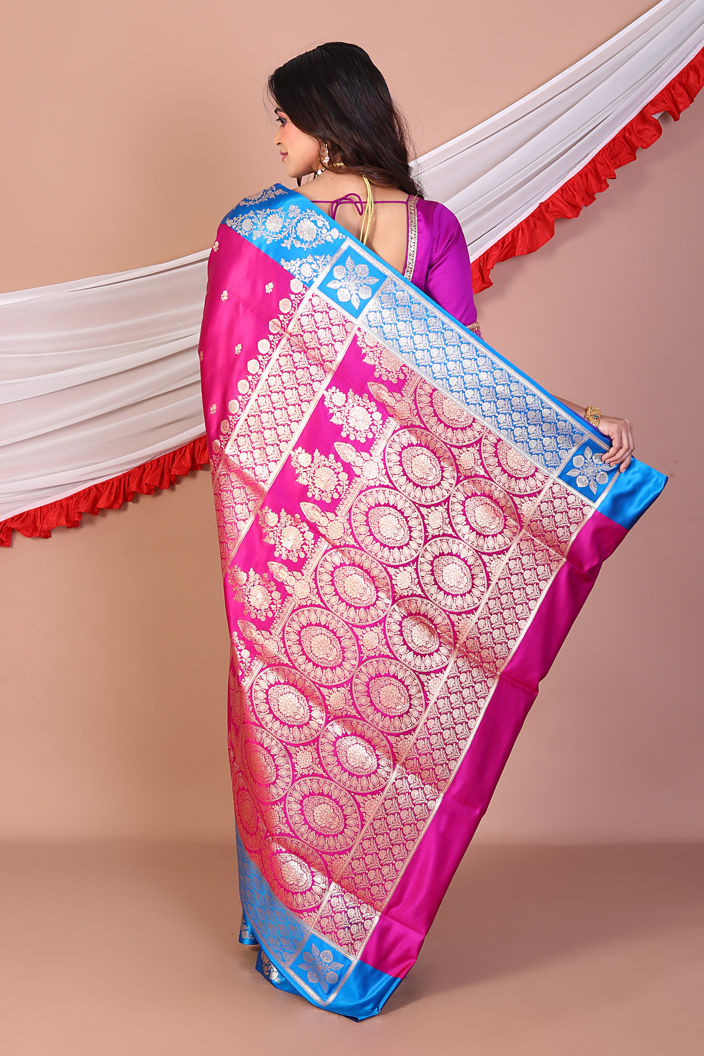 Rani Blended Mashru Silk Saree - Keya Seth Exclusive