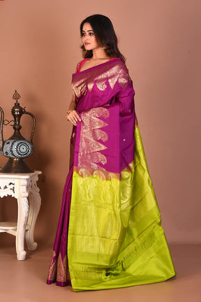 Purple Pure Kanjivaram Silk Saree - Keya Seth Exclusive