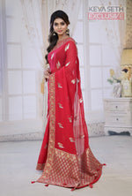Load image into Gallery viewer, Designer Pink Khaddi Georgette Saree - Keya Seth Exclusive

