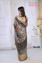 Load image into Gallery viewer, Beige Muga Silk Saree - Keya Seth Exclusive