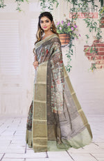 Load image into Gallery viewer, Green Muga Silk Saree - Keya Seth Exclusive