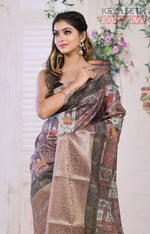 Load image into Gallery viewer, Brown Muga Silk Saree - Keya Seth Exclusive