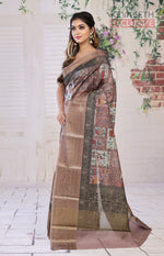 Load image into Gallery viewer, Brown Muga Silk Saree - Keya Seth Exclusive
