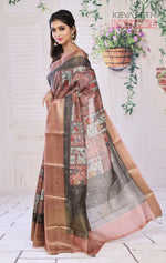 Load image into Gallery viewer, Peach Muga Silk Saree - Keya Seth Exclusive
