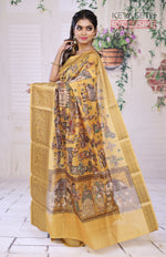 Load image into Gallery viewer, Yellow Muga Silk Saree - Keya Seth Exclusive