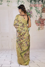 Load image into Gallery viewer, Green Muga Silk Saree - Keya Seth Exclusive
