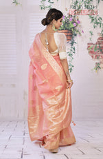 Load image into Gallery viewer, Sheen Peach Double Tone Khaddi Silk Saree - Keya Seth Exclusive
