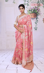 Load image into Gallery viewer, Designer Pink Khaddi Georgette Saree - Keya Seth Exclusive
