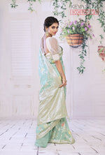 Load image into Gallery viewer, Designer Green Khaddi Georgette Saree - Keya Seth Exclusive