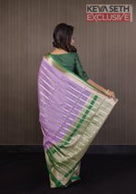 Load image into Gallery viewer, Lavender and Green Chanderi Silk Saree - Keya Seth Exclusive
