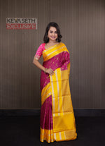 Load image into Gallery viewer, Pink Soft Chanderi Silk Saree with Yellow Border - Keya Seth Exclusive
