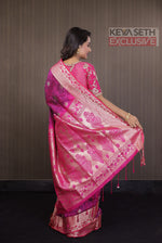 Load image into Gallery viewer, Magenta Arani Silk Saree - Keya Seth Exclusive
