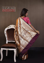 Load image into Gallery viewer, Wine Shahi Katan Saree - Keya Seth Exclusive