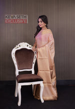 Load image into Gallery viewer, Beige Soft Silk Mahapar Saree - Keya Seth Exclusive
