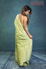 Load image into Gallery viewer, Green Dola Silk Saree - Keya Seth Exclusive