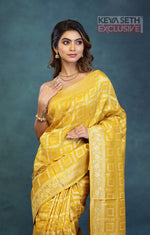 Load image into Gallery viewer, Yellow Dola Silk Saree - Keya Seth Exclusive