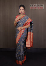 Load image into Gallery viewer, Grey Madurai Silk Saree - Keya Seth Exclusive