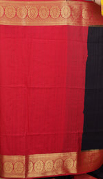 Load image into Gallery viewer, Black Matka Saree with Red Border - Keya Seth Exclusive