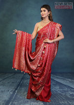 Load image into Gallery viewer, Red Dola Silk Saree - Keya Seth Exclusive