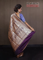 Load image into Gallery viewer, Mauve Shahi Katan Saree - Keya Seth Exclusive