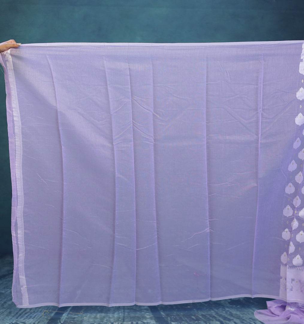 Breathable Purple Cotton Saree - Keya Seth Exclusive