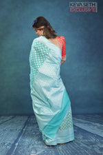 Load image into Gallery viewer, Breathable Sea Green Cotton Saree - Keya Seth Exclusive