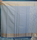 Load image into Gallery viewer, Soft Off-white and Grey Cotton Saree - Keya Seth Exclusive