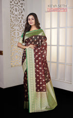 Load image into Gallery viewer, Wine Soft Tissue Saree - Keya Seth Exclusive