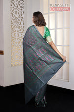 Load image into Gallery viewer, Black Pashmina Silk Saree - Keya Seth Exclusive