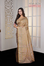 Load image into Gallery viewer, Yellow Pashmina Silk Saree - Keya Seth Exclusive