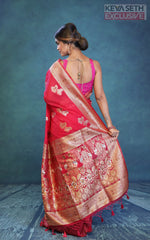 Load image into Gallery viewer, Designer Pink Art Silk Saree - Keya Seth Exclusive