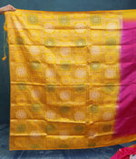 Load image into Gallery viewer, Pink and Yellow Dola Silk Saree - Keya Seth Exclusive