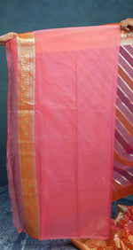 Load image into Gallery viewer, Colorful Red Peach Organza Rangkat Saree - Keya Seth Exclusive