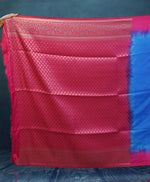 Load image into Gallery viewer, Blue Dupion Silk Saree with Pink Border - Keya Seth Exclusive