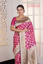 Load image into Gallery viewer, Pink Soft Tissue Saree - Keya Seth Exclusive