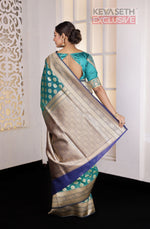 Load image into Gallery viewer, Rama Green Soft Tissue Saree - Keya Seth Exclusive