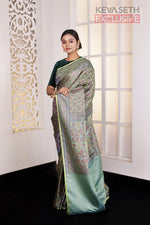 Load image into Gallery viewer, Light Green Pashmina Silk Saree - Keya Seth Exclusive