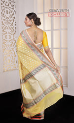 Load image into Gallery viewer, Yellow Soft Tissue Saree - Keya Seth Exclusive