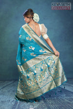 Load image into Gallery viewer, Designer Rama Green Art Silk Saree - Keya Seth Exclusive