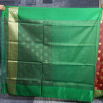 Load image into Gallery viewer, Red with Green Border Tissue Saree - Keya Seth Exclusive