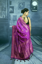 Load image into Gallery viewer, Magenta Soft Arani Silk Saree - Keya Seth Exclusive
